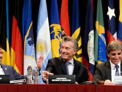 Mauricio Macri participa de la asamblea del BID que se realizó en marzo pasado en la provincia argentina de Mendoza.