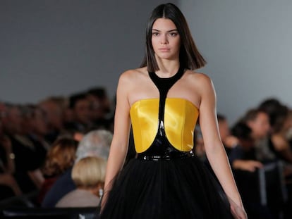 Kendall Jenner, no desfile da Ralph Lauren em setembro, em Nova York