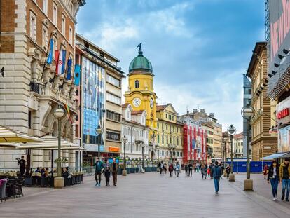 La zona céntrica de Rijeka, en Croacia. 