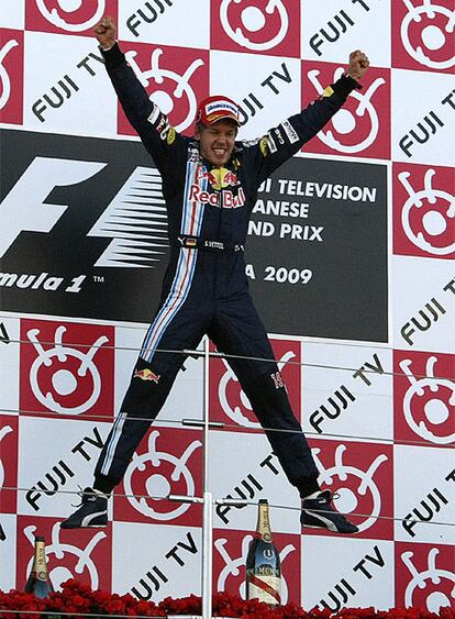 Así celebra el piloto alemán su victoria en el GP de Japón