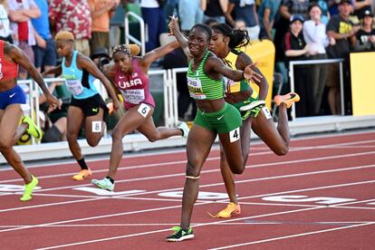 La nigeriana Tobi Amusan, récord del mundo de 100m vallas.