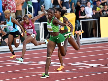 La nigeriana Tobi Amusan, récord del mundo de 100m vallas.