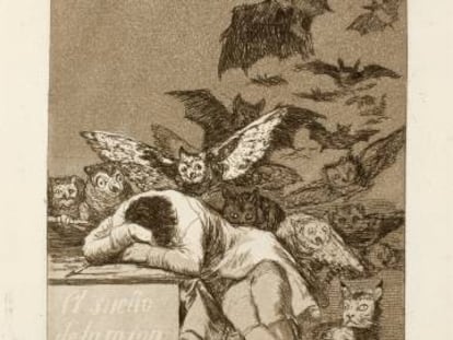 'El sueño de la razón produce monstruos' (1797-1799), de Goya, en la colección del Prado.