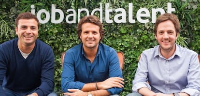 Félix Ruiz, Juan Urdiales y Felipe Navío, fundadores de Jobandtalent. Imagen cedida por Jobandtalent.