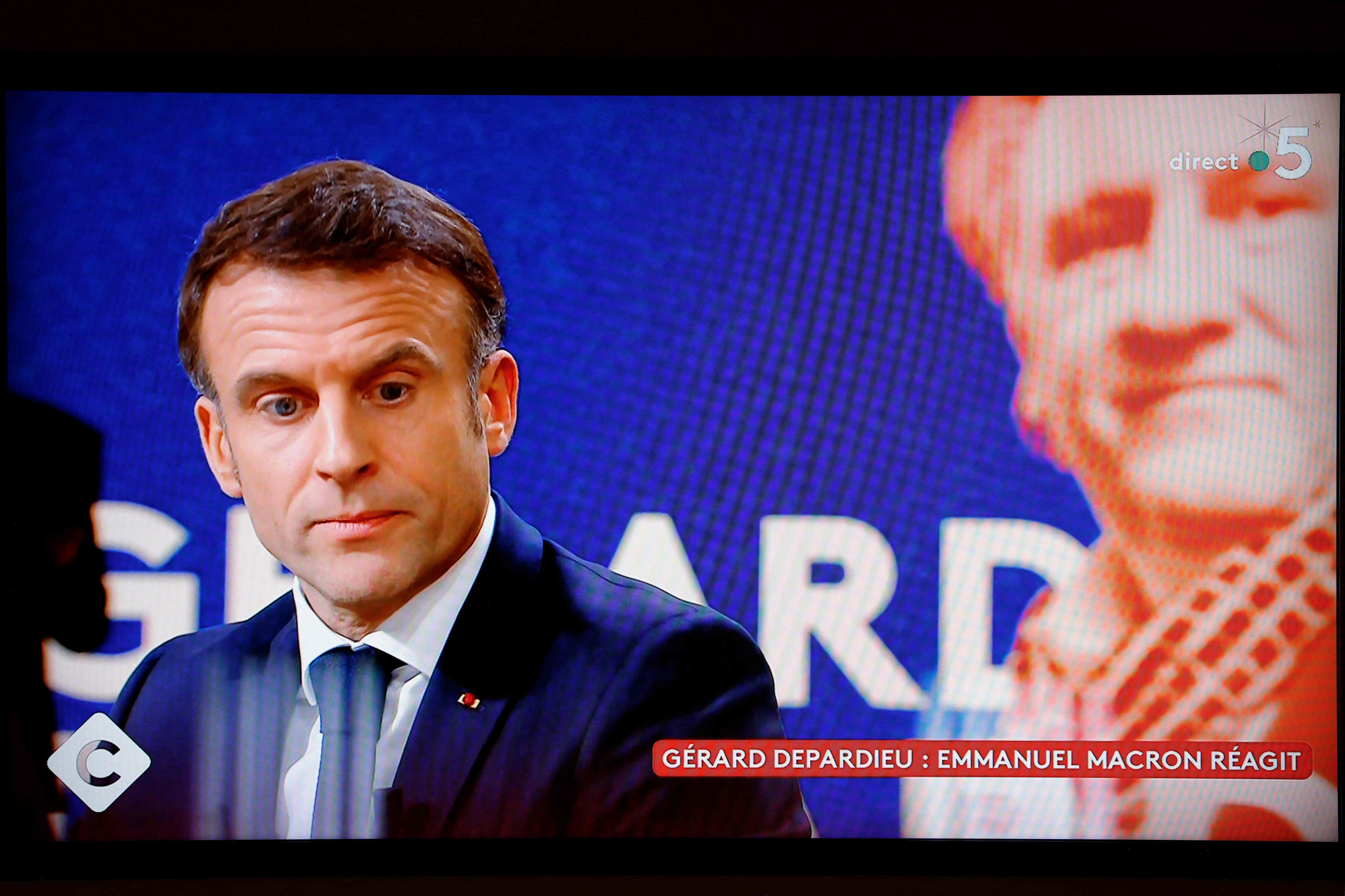 Emmanuel Macron, presidente de Francia, se posicionaba a favor de Depardieu en un programa de televisión, el 20 de diciembre.
