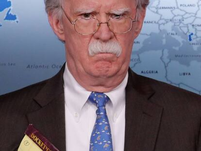 El consejero de Seguridad Nacional, John Bolton, el pasado lunes en la Casa Blanca.