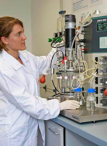 Un fermentador en el laboratorio de biocombustibles del Cener.