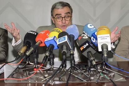 &Agrave;ngel Ros, durante la rueda de prensa de este viernes. 