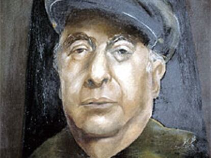 Retrato del poeta realizado por la pintora Sofía Gandarias.