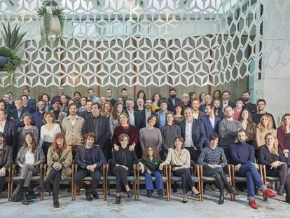 Foto de família dels nominats als X Premis Gaudí de cinema.