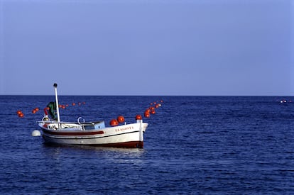 Una barca de pescadors a Tamariu, a la Costa Brava.