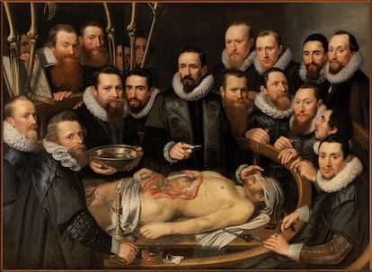 'La lección de anatomía del Dr. Willem Van der Meer', del pintor Michael Jansz Van Mierevelt (1617).