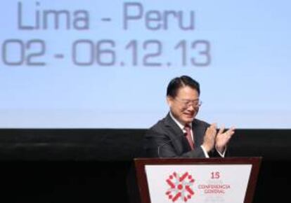 El director general de la Organización de las Naciones Unidas para el Desarrollo Industrial (ONUDI), Li Yonga, participa durante la sesión inaugural de la XV Conferencia General de la ONUDI.