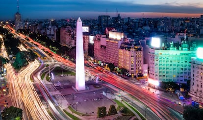 Una vista aérea de Buenos Aires, Argentina. 