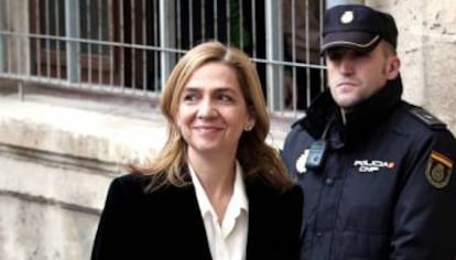 La infanta Cristina a su llegada a los juzgados el 8 de febrero de 2014.