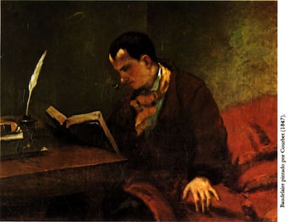 Charles Baudelaire pintado por Courbet en 1847.