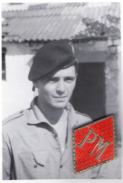 Jacinto Antón, en 1981, durante el servicio militar.