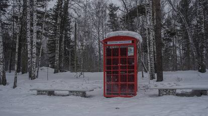 Cabina de intercambio de libros.