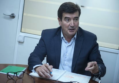 Fernando Giner, portavoz de Ciudadanos en la Comunidad Valenciana, durante la entrevista.