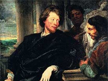 <i>George Gage i due uomini,</i> óleo de Van Dyck (National Gallery de Londres).