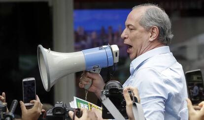 Ciro Gomes em campanha em São Paulo no último dia 4.