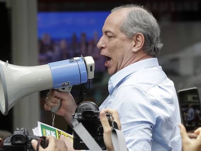 Ciro Gomes em campanha em São Paulo no último dia 4.