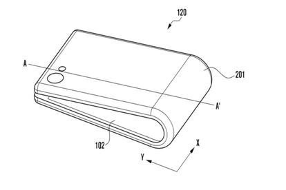 Un prototipo del &acute;smartphone&acute;plegable.