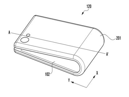 Un prototipo del &acute;smartphone&acute;plegable.