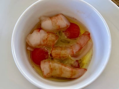 'Suquet' crudo de gambas rojas. J.C. CAPEL