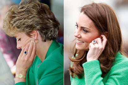 El anillo de compromiso más famoso de la historia ahora está en manos de Kate Middleton.