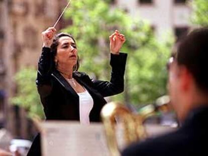 Maite Aurrekoetxea, directora de la banda municipal de Bilbao