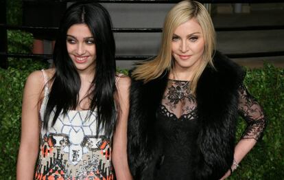 Madonna y su hija Lourdes María en la fiesta de Vanity Fair de los Oscar en 2011.