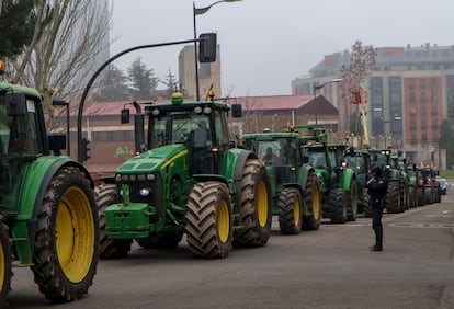 Los agricultores de Zamora se movilizan este martes de forma espontánea por las calles de Zamora con una tractorada para visibilizar sus protestas.
