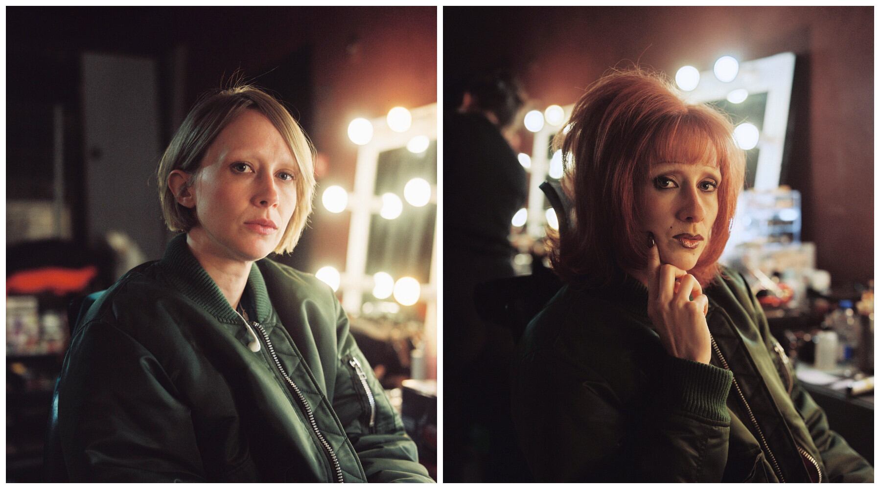 Ingrid García-Jonsson, antes y después de convertirse en Tamara para la serie 'Superestar'.