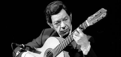 El guitarrista Sabicas durante una actuación en Madrid en 1984.