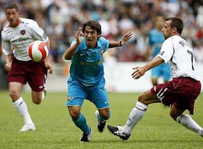 Bojan, en el amistoso del Barça ante el Hearts escocés del pasado 28 de julio.