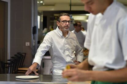 El chef Sebastien Bras en su restaurante Le Suquet el pasado septiembre.
