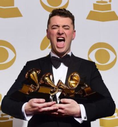 Sam Smith, con sus cuatro Grammy.