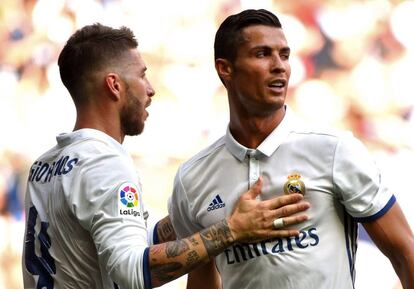 Sergio Ramos y Cristiano Ronaldo.