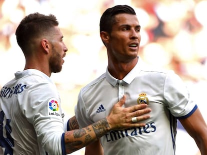 Sergio Ramos y Cristiano Ronaldo.