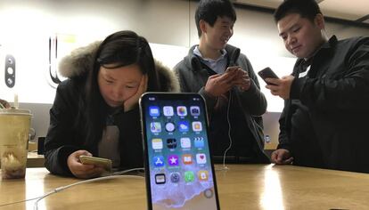 Una tienda de Apple en China.