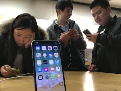 Una tienda de Apple en China.