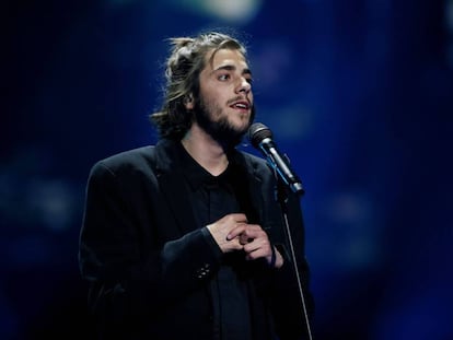 El cantante Salvador Sobral durante el festival de Eurovisi&oacute;n.