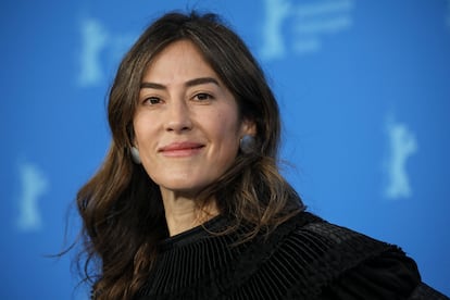 Natalia López Gallardo posa ante los fotógrafos en la presentación de 'Manto de gemas' en Berlín,