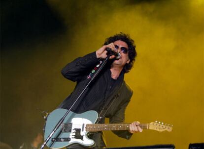 Andrés Calamaro en un momento de su actuación en Madrid Rock el año pasado.