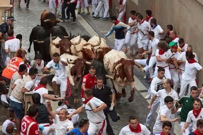 Day 6 of the Running of the Bulls in Pamplona.