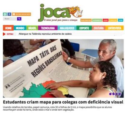 P&aacute;gina do jornal &#039;Joca&#039;. 