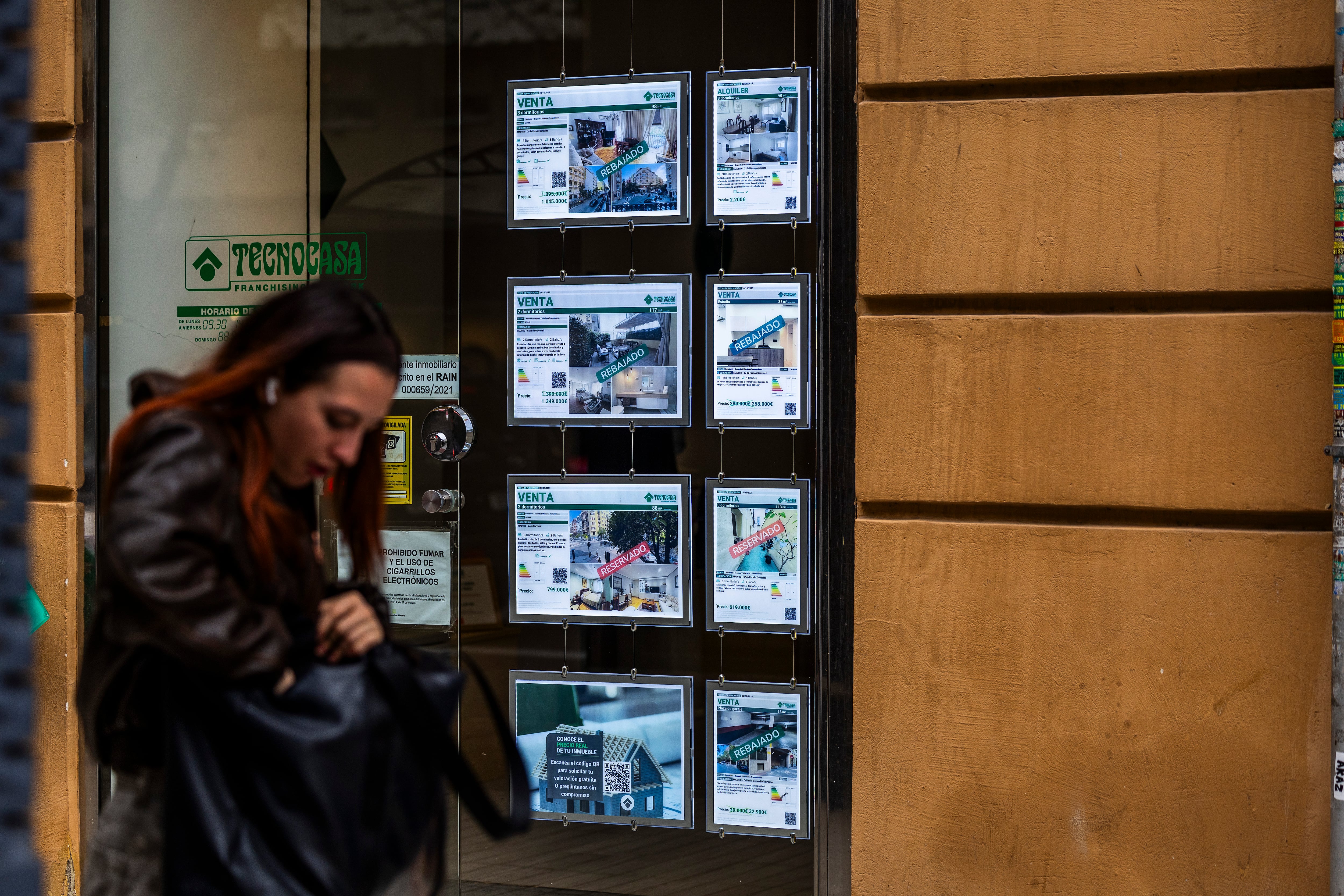 Inmobiliaria en la calle Narváez, en Madrid.