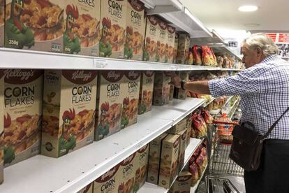 Cajas de cereales de Kellogg hoy,en Caracas.