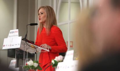 Cristina Cifuentes en el desayuno informativo de Europa Press.